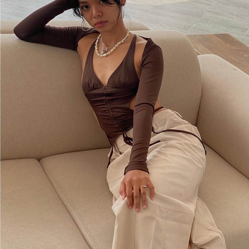 Two piece brown set